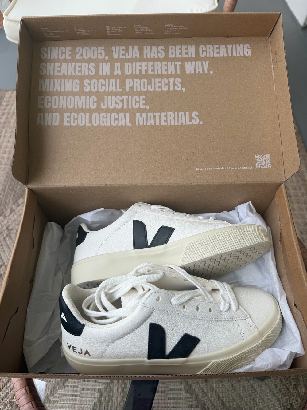 VEJA Campo Chromefree Leather Sneakers
